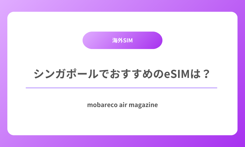 シンガポール SIM