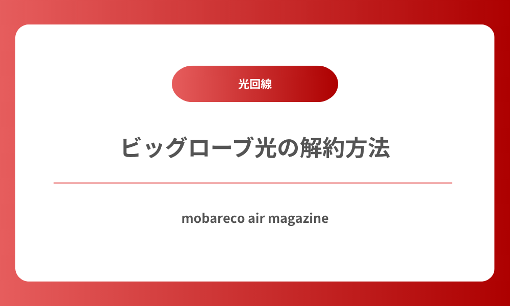 ビッグローブ光 解約