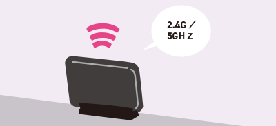 Wi-Fi電波を飛ばす力が強く、2.4G/5GHzのWi-Fi同時利用が可能！