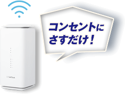 コンセントにさすだけ！