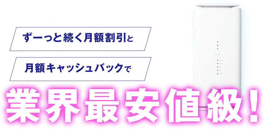 業界最安値級！