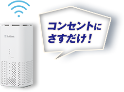 コンセントにさすだけ！