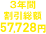3年間割引総額57,728円